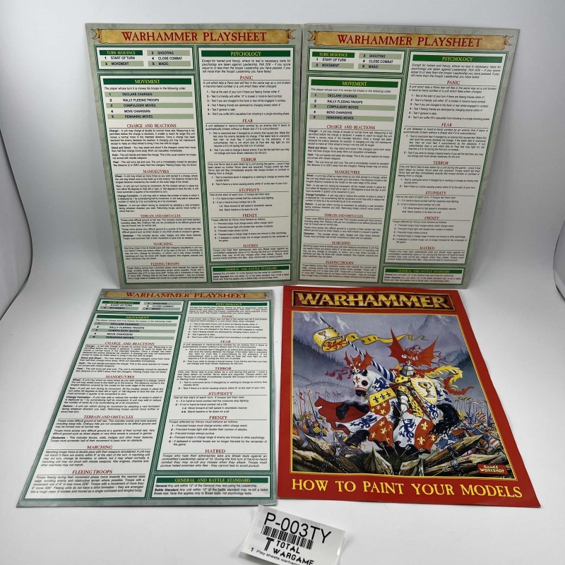 Play sheets warhammer battle EN