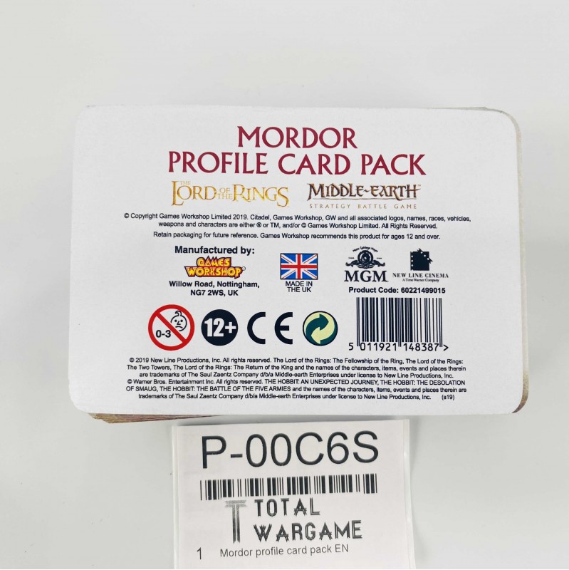 Mordor profile card pack EN