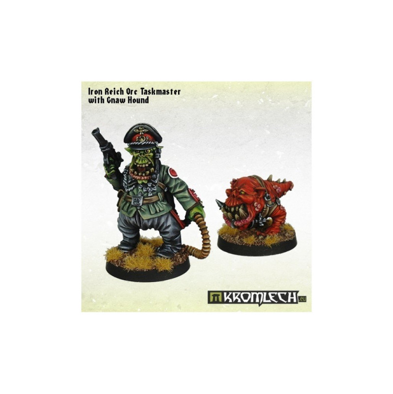 Iron Reich Orc Taskmaster with Gnaw Hound