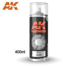 Gloss Varnish - Spray 400ml (Includes 2 nozzles) - AK