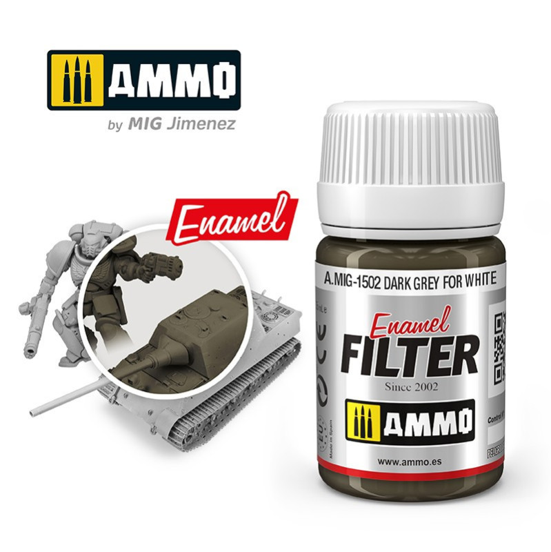 Dark grey for white filtre enamel A.MIG-1502 (35ml)