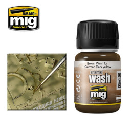 Brown wash for german dark yellow enamel wash A.MIG-1000 (35ml)