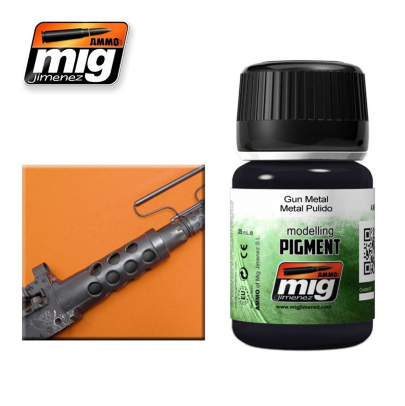 Gun metal modeling pigment A.MIG-3009 (35ml)