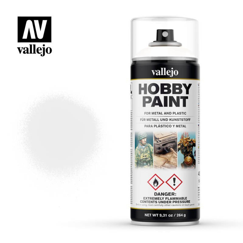 White primer hobby paint for metal and plastic (400ml)