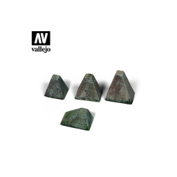 Vallejo Diorama bases SC218 Höckerhindernis “Dents de Dragon” Type 38 WWII 1/35 - unpainted