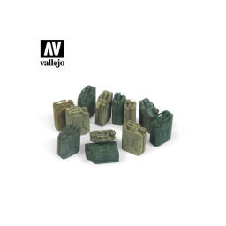 Vallejo Bases de diorama SC207 Bidons à essence allemande WWII 1/35 - non peint