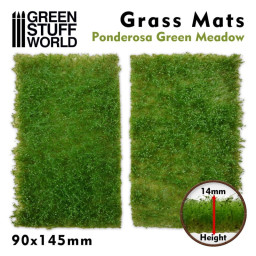 Grass Mats 90x145mm Ponderosa Green Meadow