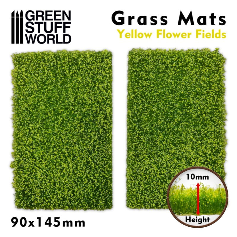 Grass Mats 90x145mm Yellow Flower Fields