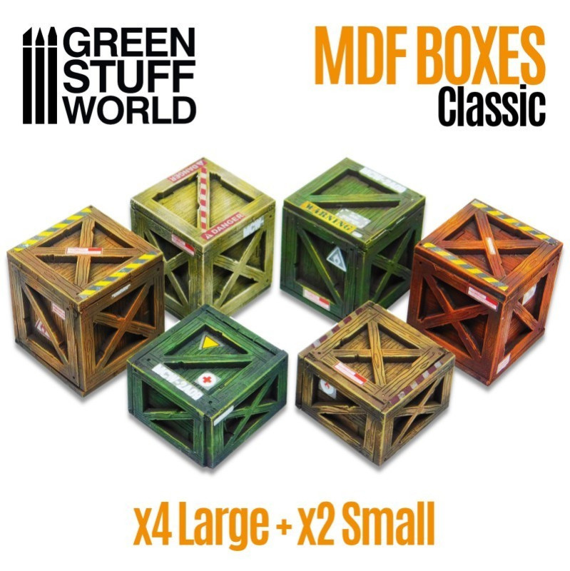 Classic Wooden Boxes x6