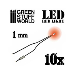 Green Stuff 363841 LED lights red 1mm x10