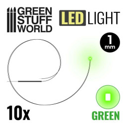 Green Stuff 364121 Lumières LED Vertes 1mm x10