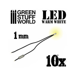 Green Stuff 363827 Lumières LED Blanche chaud 1mm x10