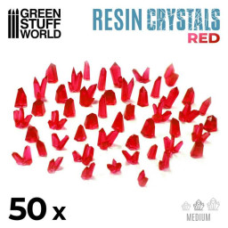 Red Resin Crystals - Medium