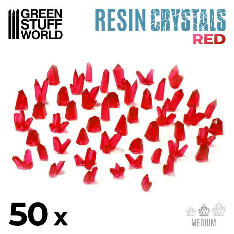 Red Resin Crystals - Medium