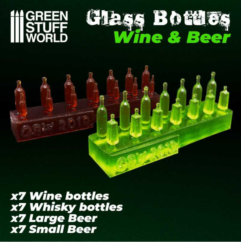 Green Stuff 505597 Resin Beer and Wine Bottles