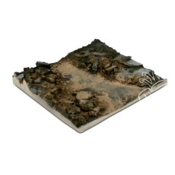 Vallejo diorama bases SC002 Broken street 14x14cm 1/35 - unpainted