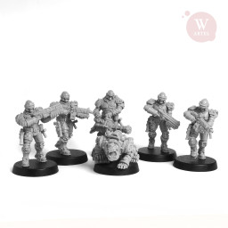 x5 L.E.U. - Assault Squad Résine NOT PAINTED NOT ASSEMBLED W Artel