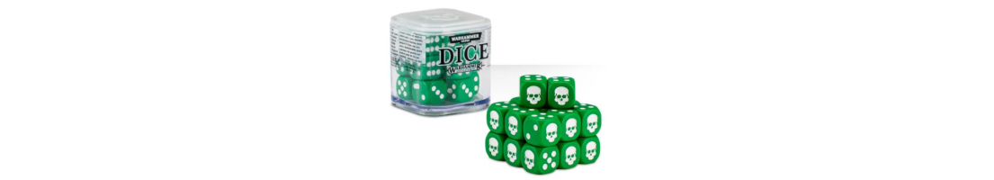 Dice, small ruler and other